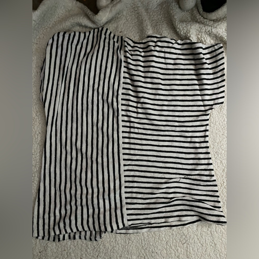 Half and half strip shirt terra and sky 1x